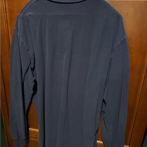 Ralph Lauren Navy Long Sleeve Polo with Red Logo - Picture 4 of 4